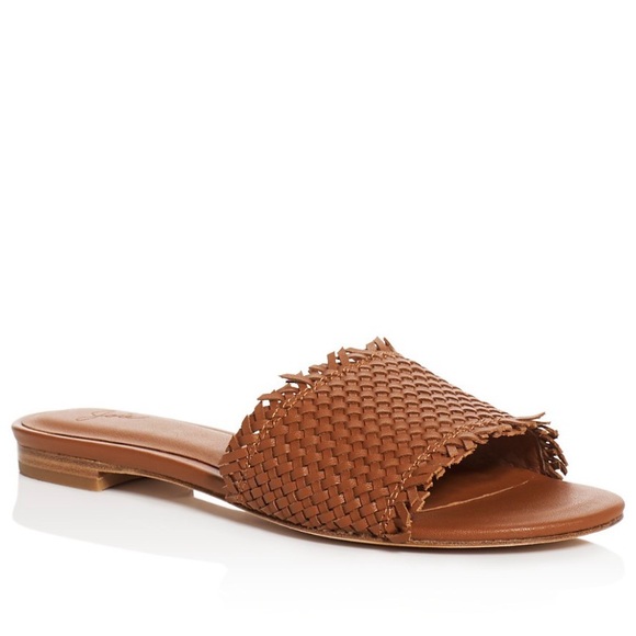 Joie Shoes - Joie Woven Leather Sandal - Cognac